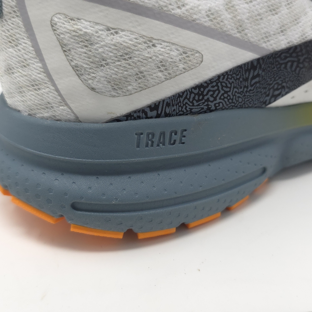 Brooks Trace 3 White/Orange/Goblin Blue Neutral Running Shoes - Picture 5 of 10